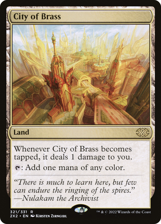 City of Brass (2X2-321) [Double Masters 2022] Foil MTG Single Wizards of the Coast