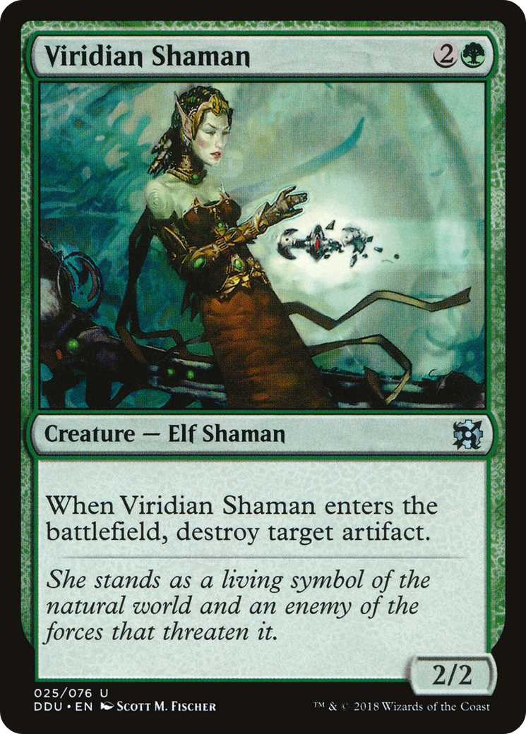 Viridian Shaman (DDU-025) [Misc] Duel Decks: Elves vs. Inventors MTG Single Wizards of the Coast