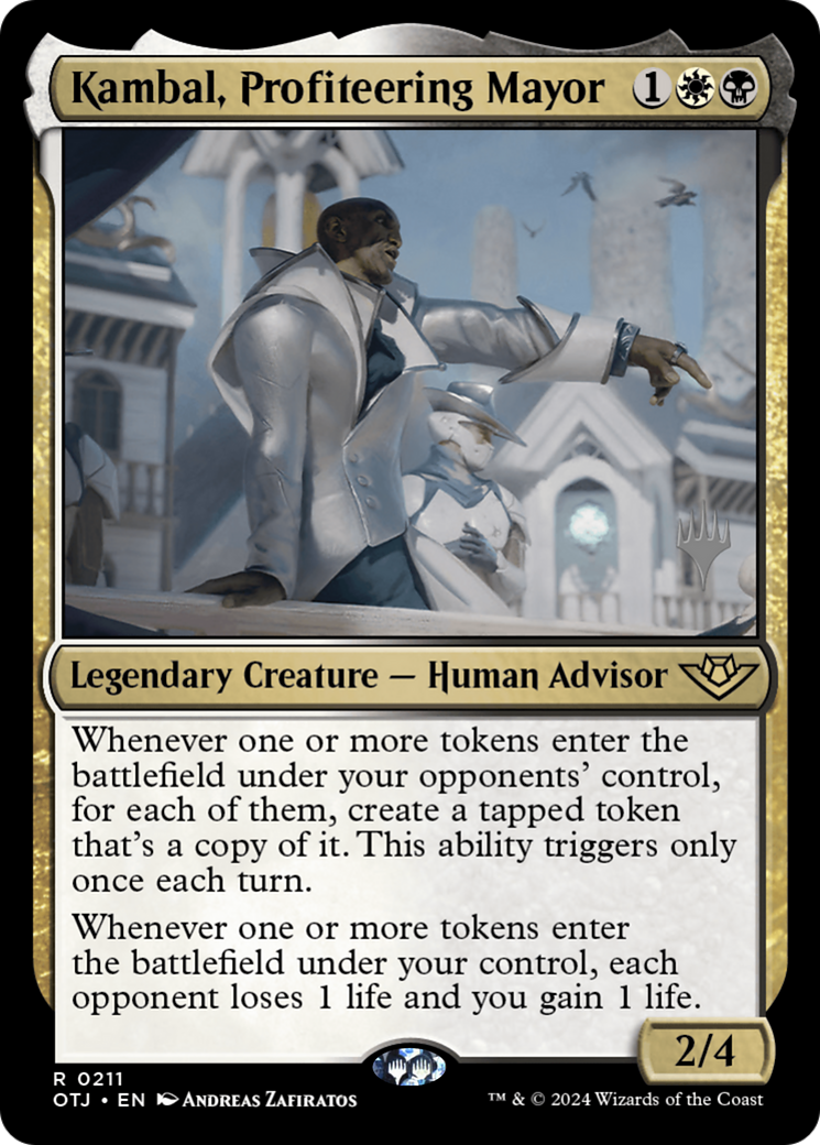 Kambal, Profiteering Mayor (PPOTJ-211) [Outlaws of Thunder Junction Promos] Foil MTG Single Wizards of the Coast