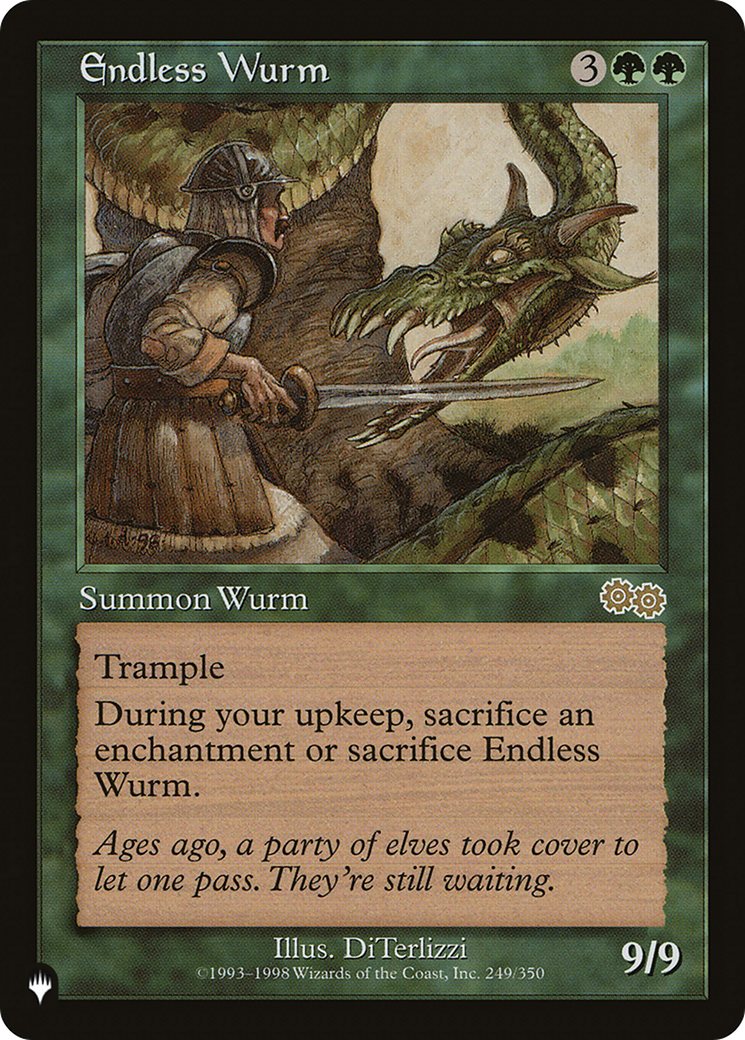 Endless Wurm (LIST-USG-249) [Mystery Booster] The List MTG Single Wizards of the Coast