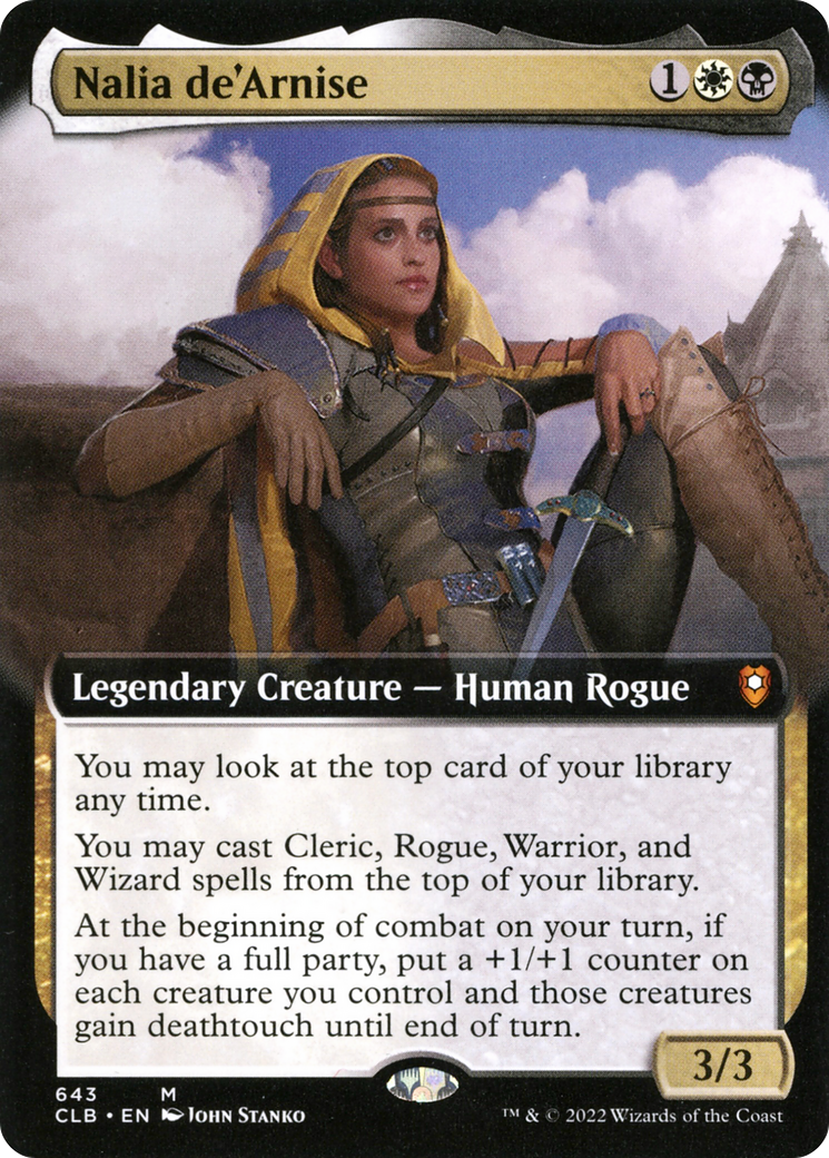 Nalia de'Arnise (CLB-643) [Commander Legends: Battle for Baldur's Gate] (Extended Art) MTG Single Wizards of the Coast