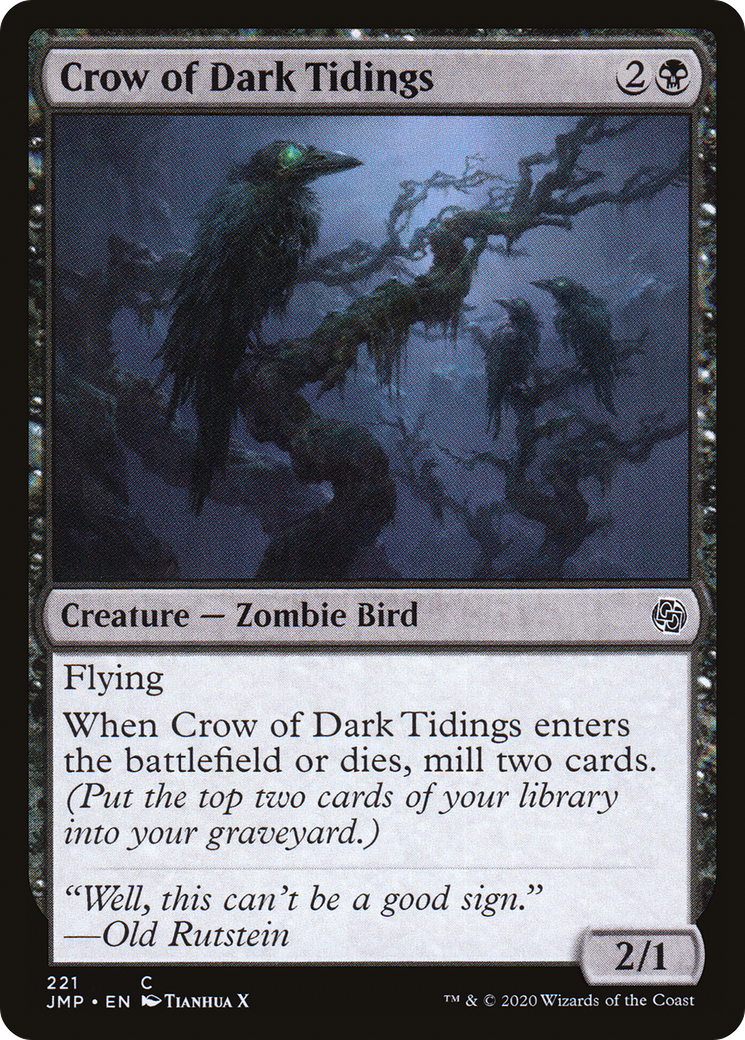 Crow of Dark Tidings (JMP-221) [Jumpstart] MTG Single Wizards of the Coast