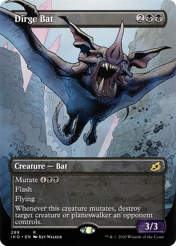 Dirge Bat (IKO-289) [Ikoria: Lair of Behemoths] (Showcase) (Borderless) MTG Single Wizards of the Coast