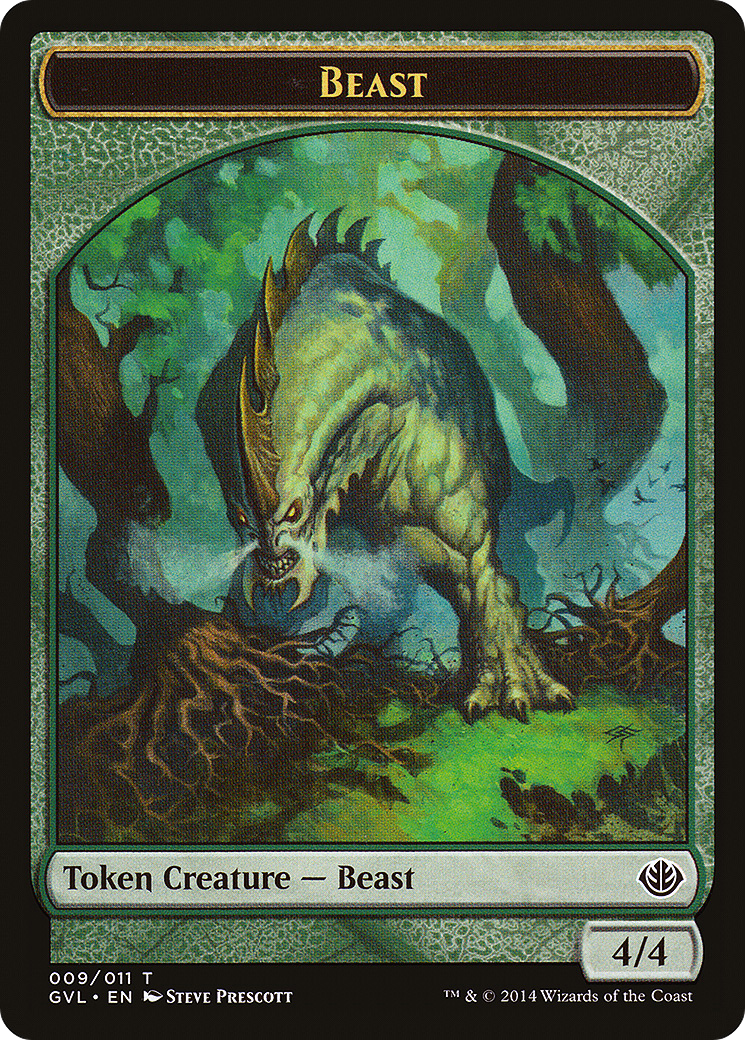 Beast Token (009) (DD3-009) [Misc] Duel Decks Anthology: Garruk vs. Liliana Tokens MTG Single Wizards of the Coast