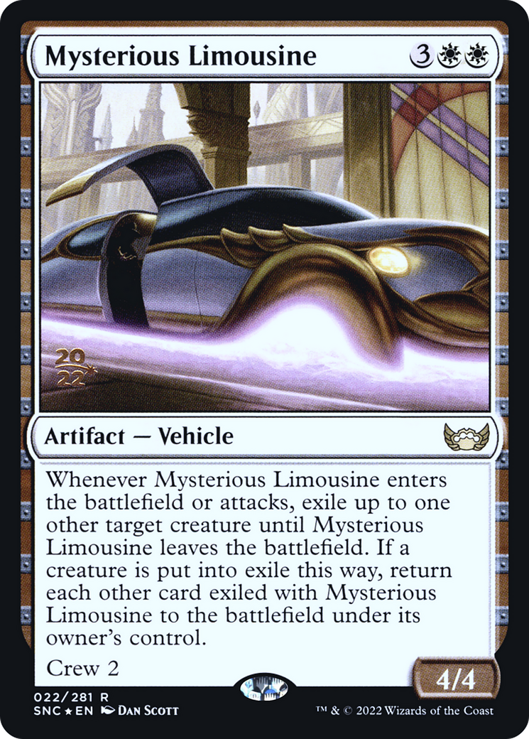 Mysterious Limousine (PRE-22S) [Streets of New Capenna Promos] Foil MTG Single Wizards of the Coast