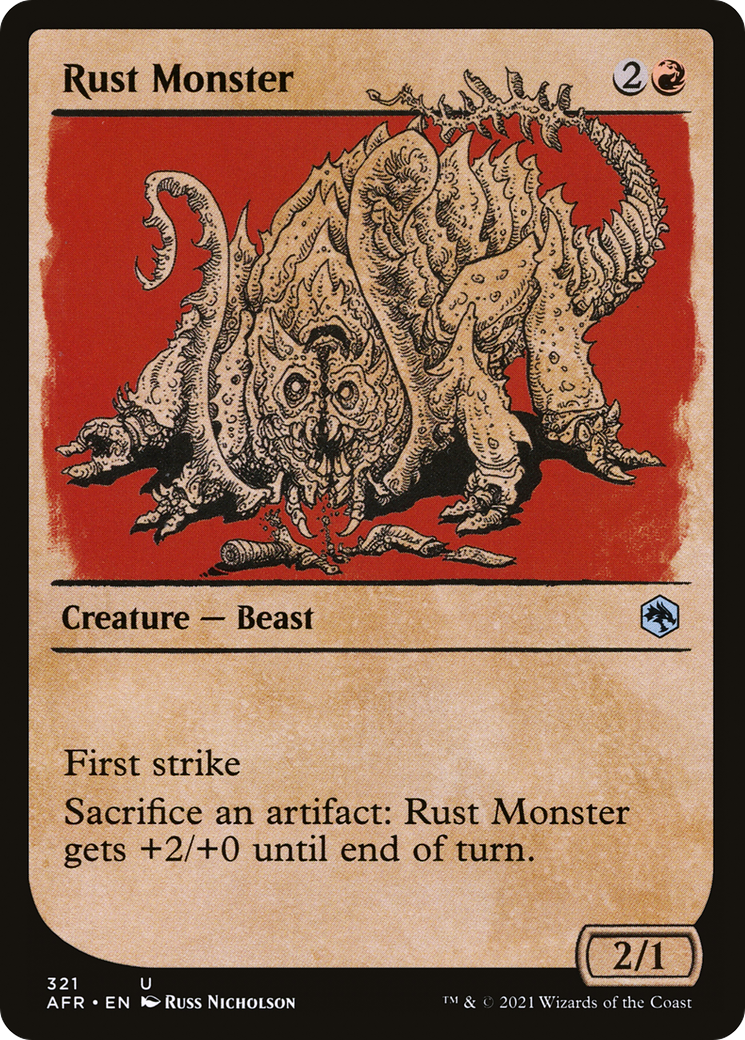 Rust Monster (AFR-321) [Adventures in the Forgotten Realms] (Showcase) Foil MTG Single Wizards of the Coast