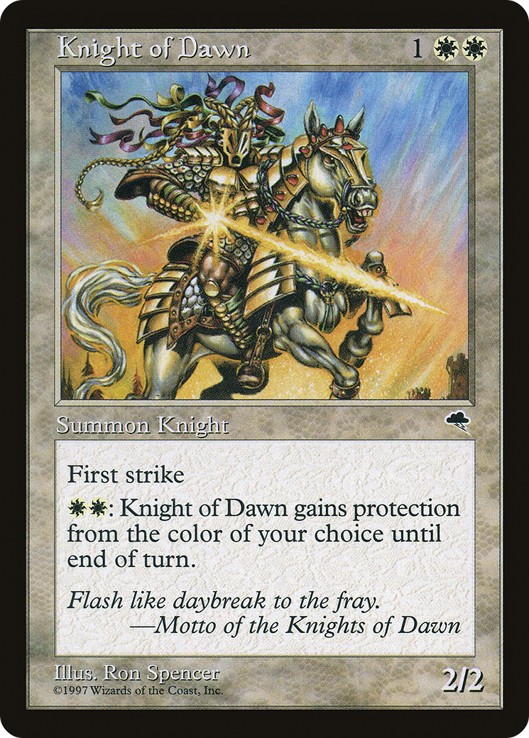 Knight of Dawn (TMP-026) [Tempest] MTG Single Wizards of the Coast