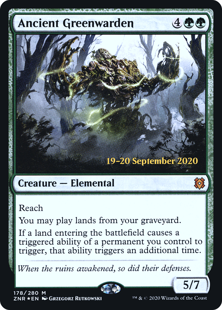 Ancient Greenwarden (PRE-178) [Zendikar Rising Promos] Foil MTG Single Wizards of the Coast