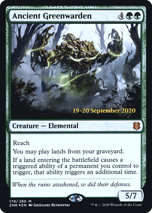 Ancient Greenwarden (PRE-178) [Zendikar Rising Promos] Foil MTG Single Wizards of the Coast
