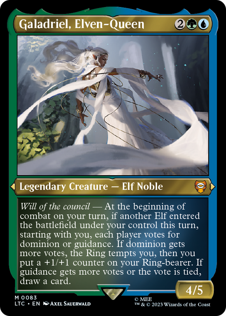 Galadriel, Elven-Queen (LTC-083) [Tales of Middle-earth Commander] Etched Foil MTG Single Wizards of the Coast