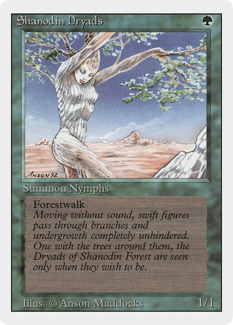 Shanodin Dryads (3ED-216) [Revised Edition] MTG Single Wizards of the Coast
