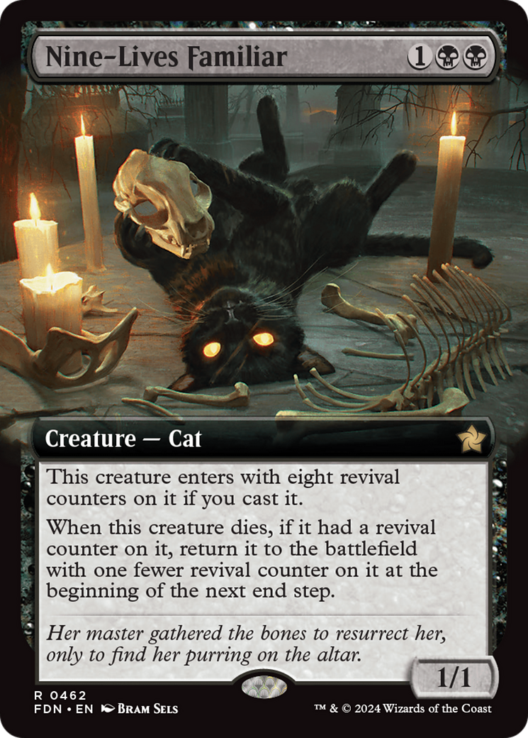 Nine-Lives Familiar (FDN-462) [Foundations] (Extended Art) Foil MTG Single Wizards of the Coast