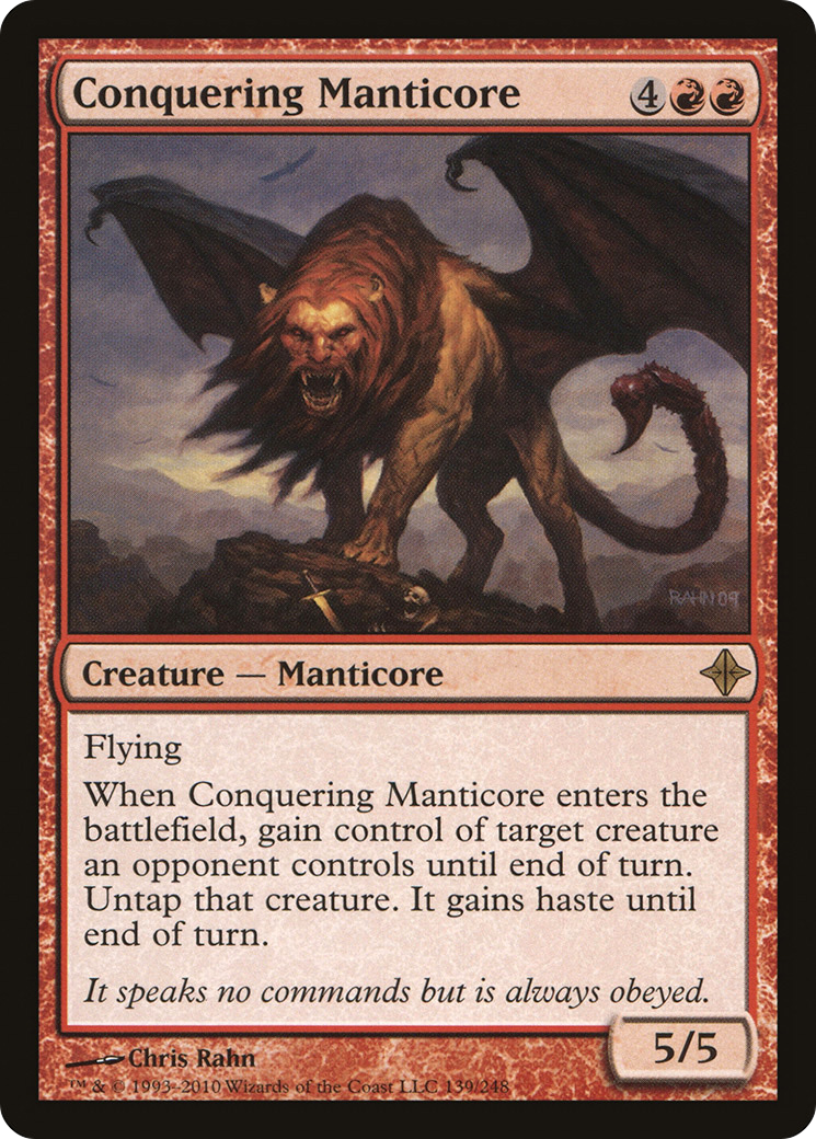 Conquering Manticore (ROE-139) [Rise of the Eldrazi] MTG Single Wizards of the Coast