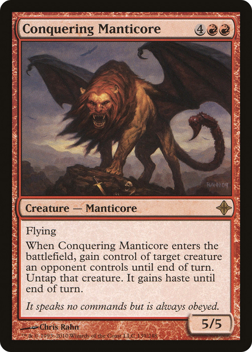 Conquering Manticore (ROE-139) [Rise of the Eldrazi] Foil MTG Single Wizards of the Coast
