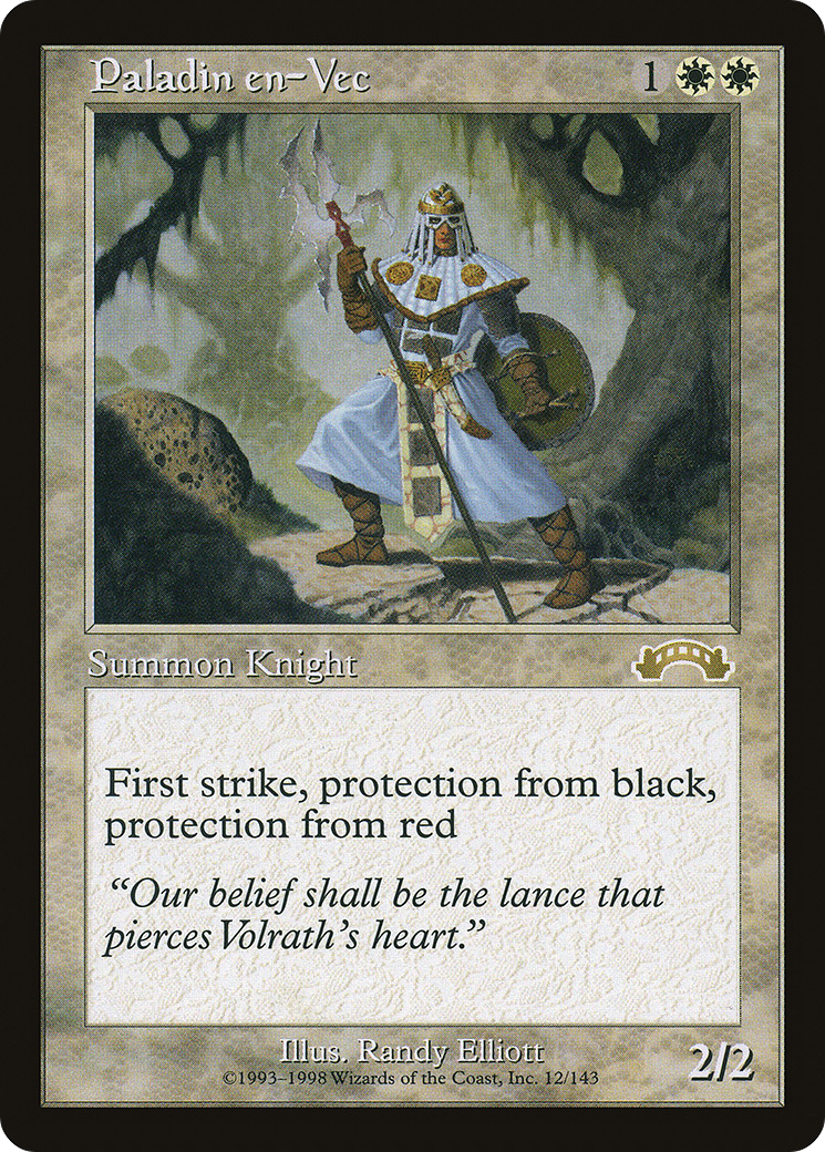 Paladin en-Vec (EXO-012) [Exodus] MTG Single Wizards of the Coast