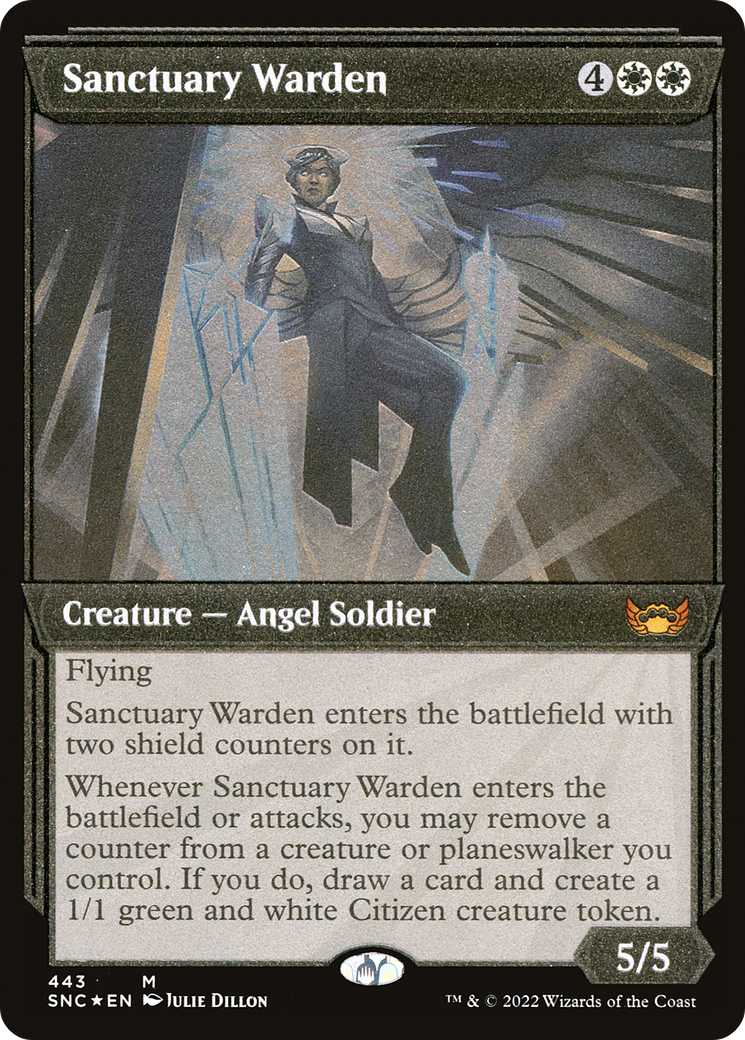 Sanctuary Warden (Foil Etched) (SNC-443) [Streets of New Capenna] (Showcase) Foil MTG Single Wizards of the Coast