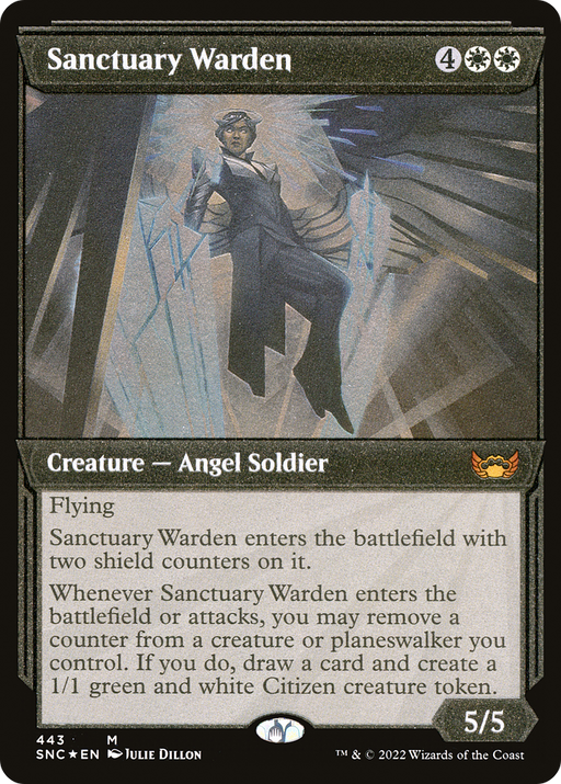 Sanctuary Warden (Foil Etched) (SNC-443) [Streets of New Capenna] (Showcase) Foil MTG Single Wizards of the Coast