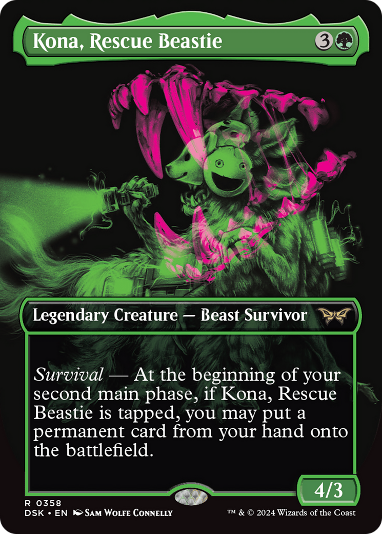 Kona, Rescue Beastie (DSK-358) [Duskmourn: House of Horror] (Borderless) MTG Single Wizards of the Coast