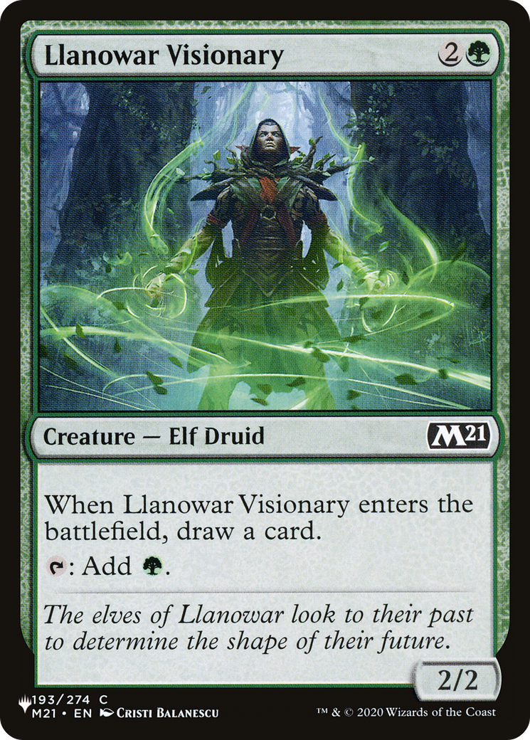Llanowar Visionary (LIST-M21-193) [Mystery Booster] The List MTG Single Wizards of the Coast