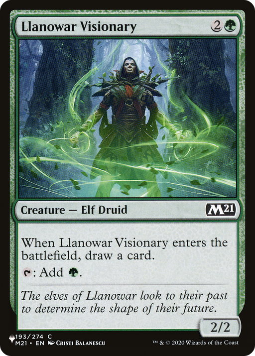 Llanowar Visionary (LIST-M21-193) [Mystery Booster] The List MTG Single Wizards of the Coast