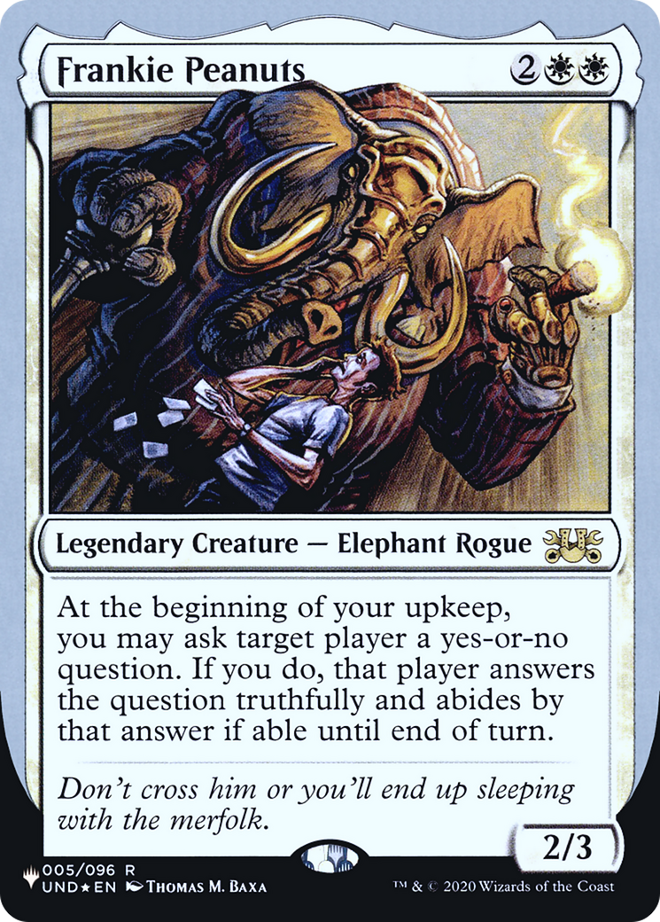 Frankie Peanuts (LIST-004) [Mystery Booster] The List (Unfinity Foil Edition) Foil MTG Single Wizards of the Coast