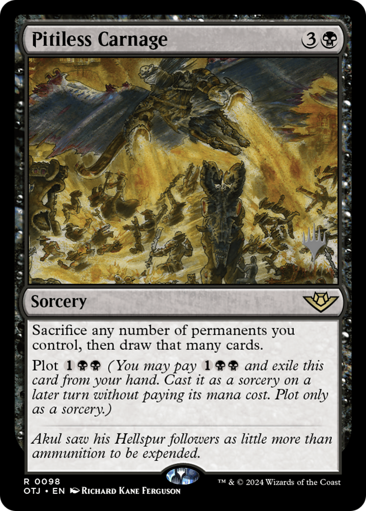Pitiless Carnage (PPOTJ-098) [Outlaws of Thunder Junction Promos] MTG Single Wizards of the Coast