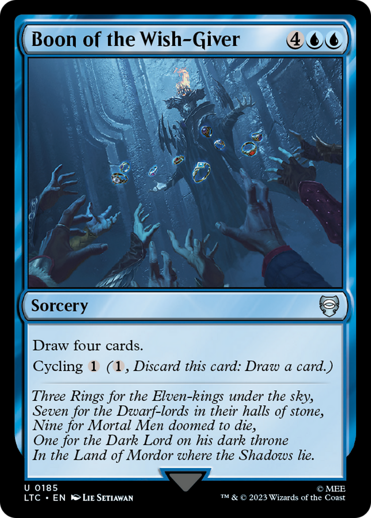 Boon of the Wish-Giver (LTC-185) [Tales of Middle-earth Commander] MTG Single Wizards of the Coast