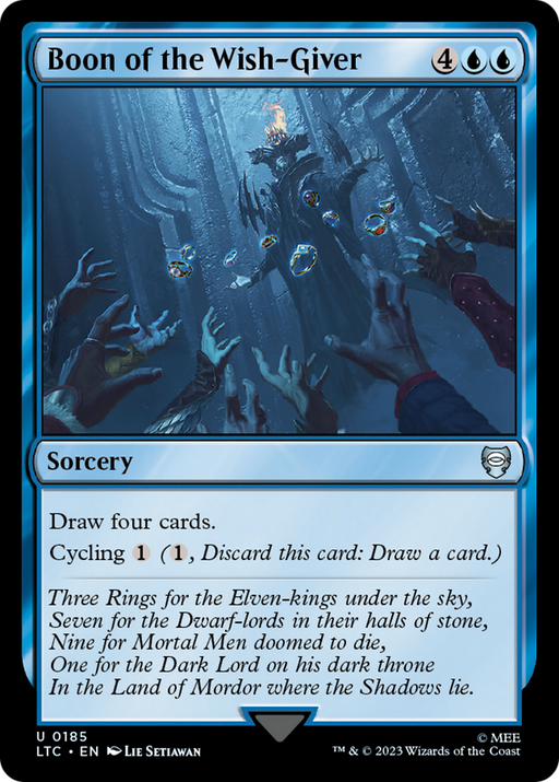 Boon of the Wish-Giver (LTC-185) [Tales of Middle-earth Commander] MTG Single Wizards of the Coast