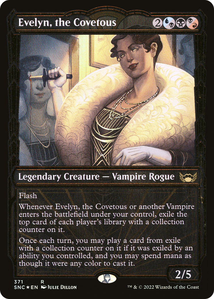 Evelyn, the Covetous (Showcase Golden Age Gilded Foil) [Streets of New Capenna] MTG Single Magic: The Gathering