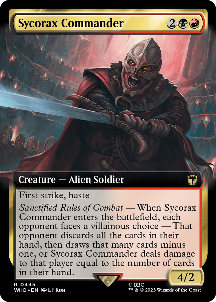 Sycorax Commander (WHO-445) [Doctor Who] (Extended Art) MTG Single Wizards of the Coast