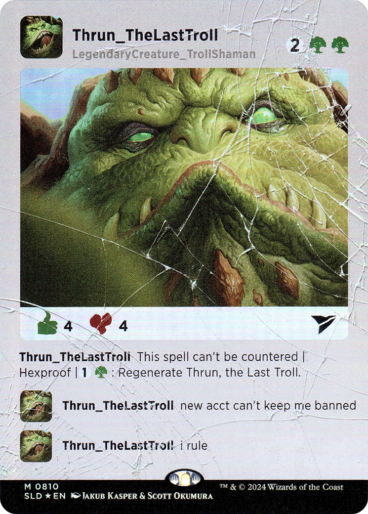 Thrun, the Last Troll (Rainbow Foil) (SLD-810) [Secret Lair] Drop (Borderless) MTG Single Wizards of the Coast