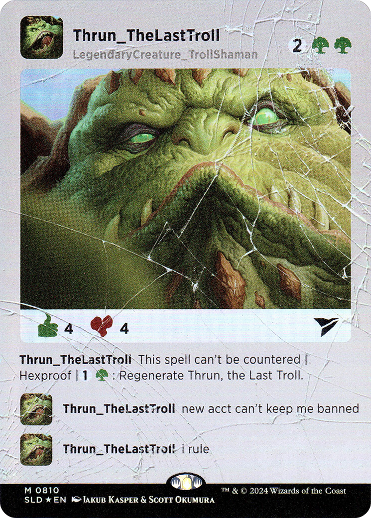 Thrun, the Last Troll (Rainbow Foil) (SLD-810) [Secret Lair] Drop (Borderless) Foil MTG Single Wizards of the Coast