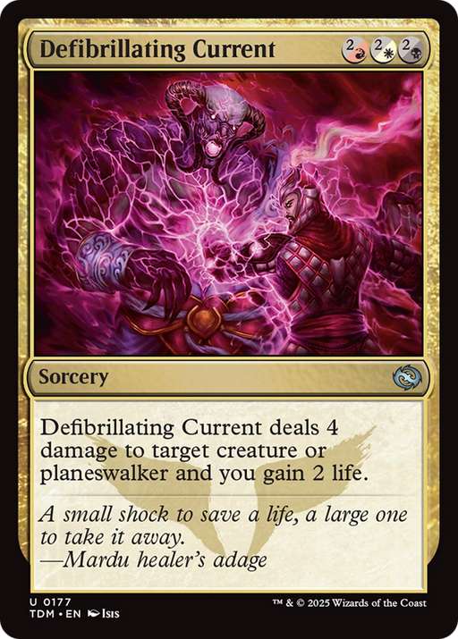 Defibrillating Current (TDM-177) [Tarkir: Dragonstorm] Foil MTG Single Wizards of the Coast