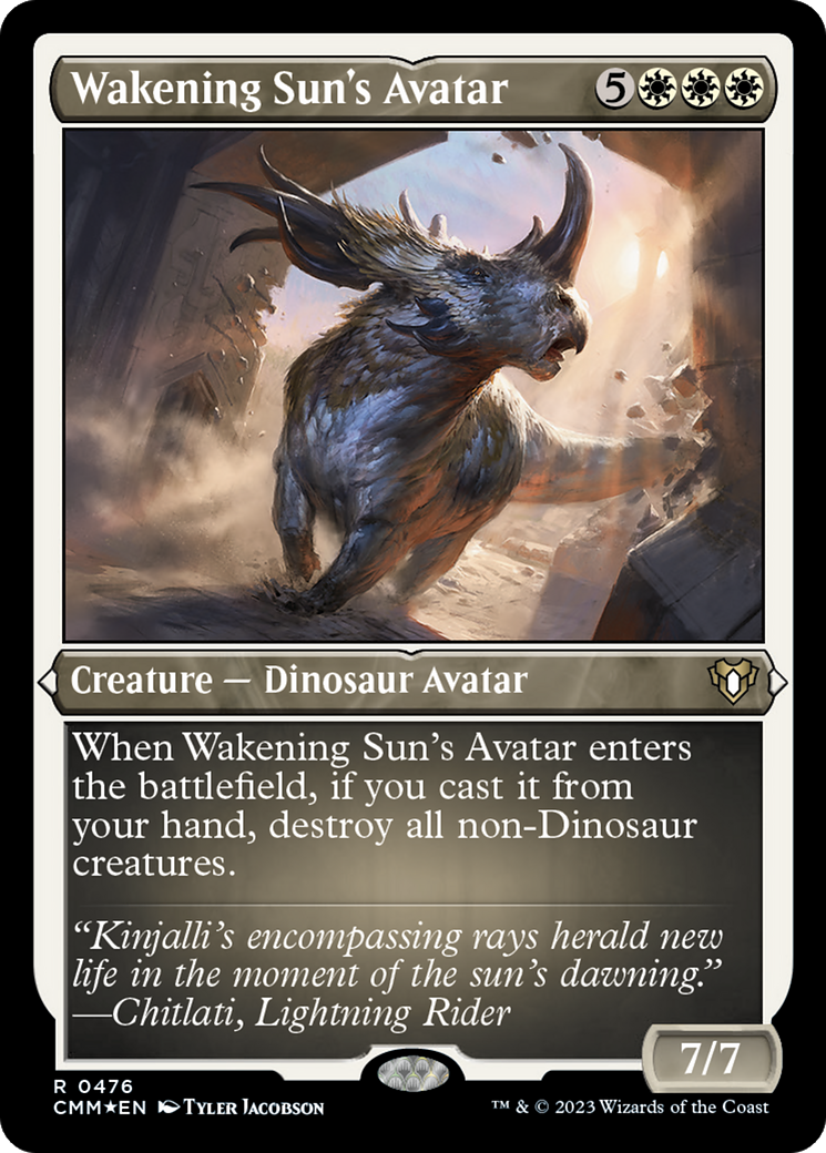 Wakening Sun's Avatar (CMM-476) [Commander Masters] Etched Foil MTG Single Wizards of the Coast