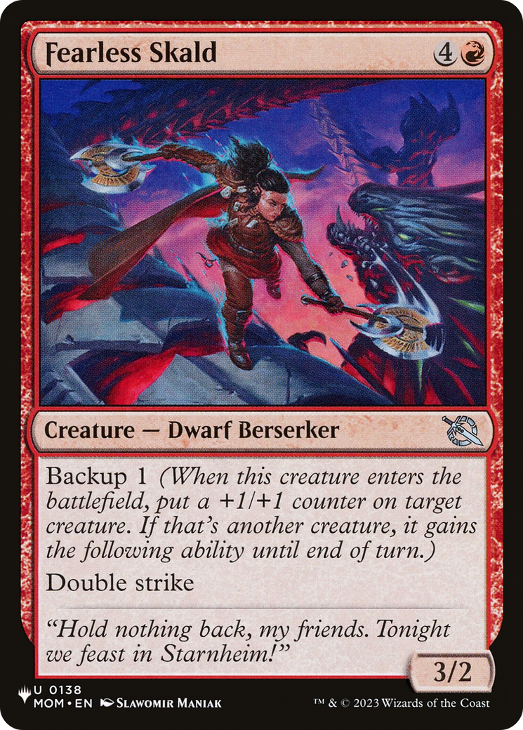 Fearless Skald (LIST-MOM-138) [Mystery Booster] The List MTG Single Wizards of the Coast