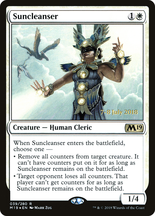Suncleanser (PRE-039) [Core Set 2019 Promos] Foil MTG Single Wizards of the Coast