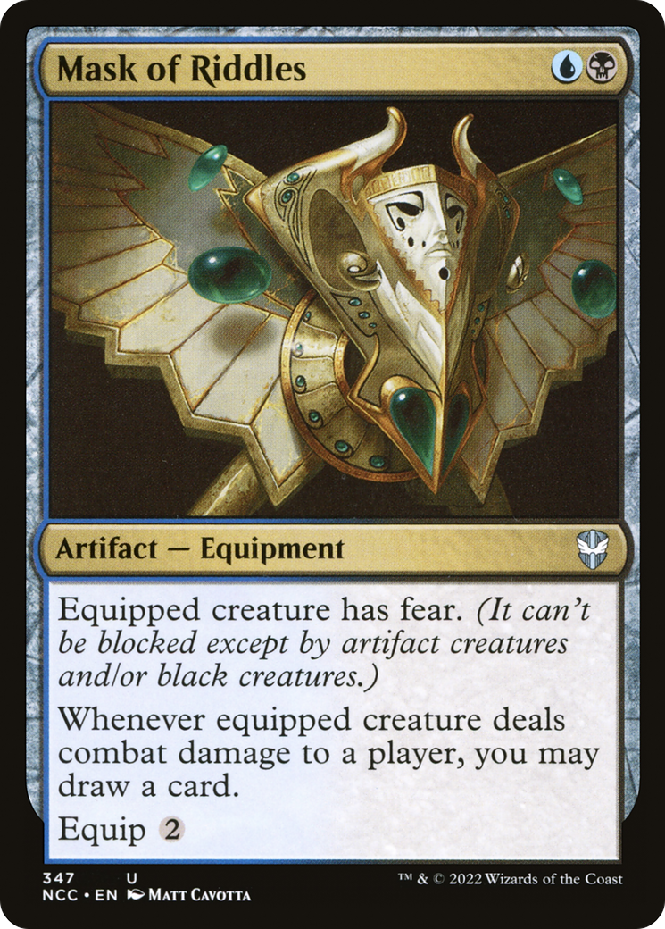 Mask of Riddles (NCC-347) [New Capenna Commander] MTG Single Wizards of the Coast