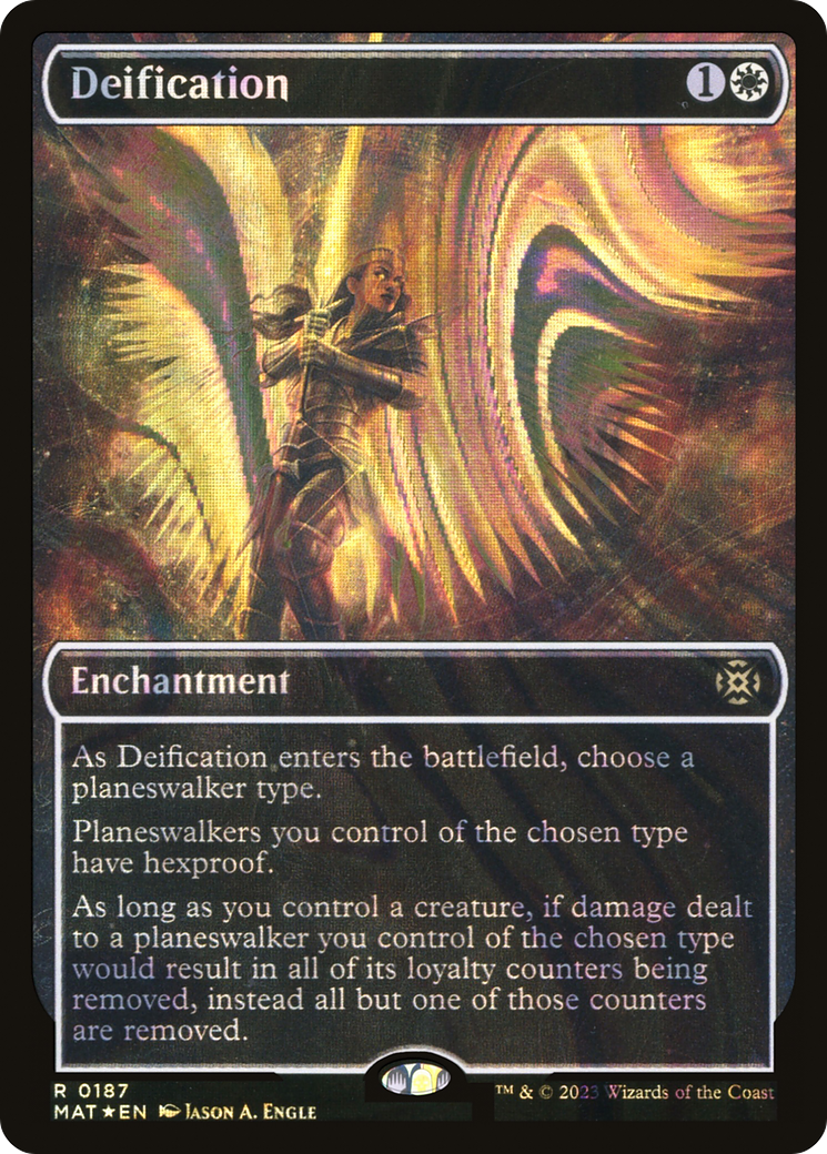 Deification (Halo Foil) (MAT-187) [March of the Machine: The Aftermath] (Showcase) Foil MTG Single Wizards of the Coast