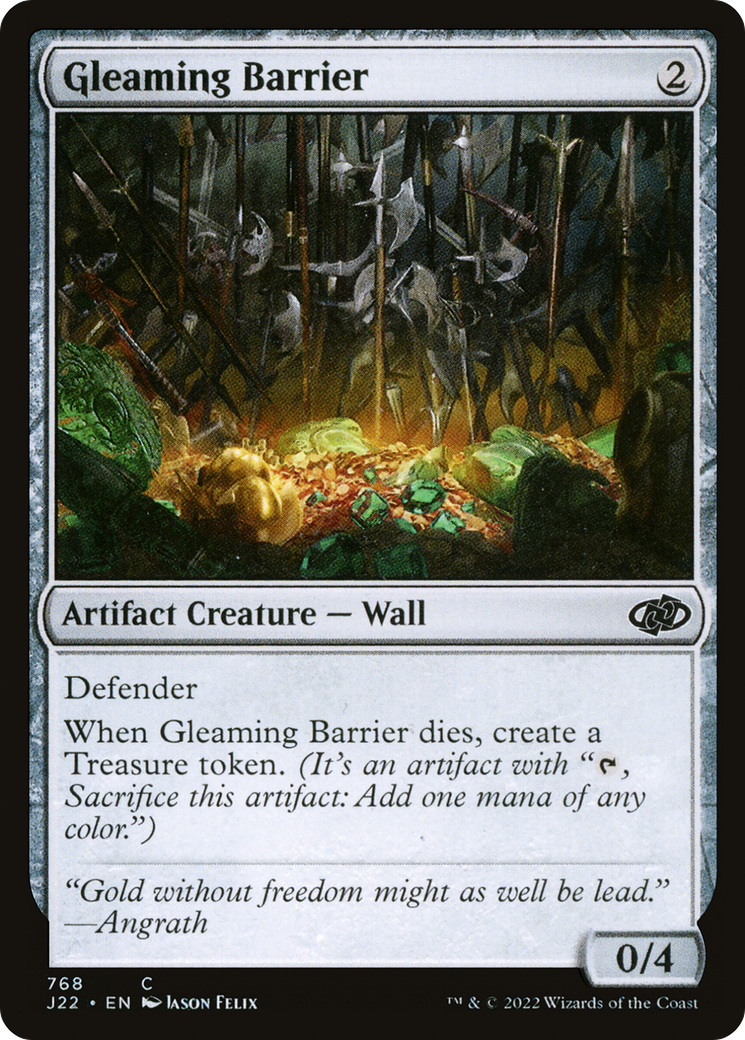 Gleaming Barrier (J22-768) [Jumpstart 2022] MTG Single Wizards of the Coast