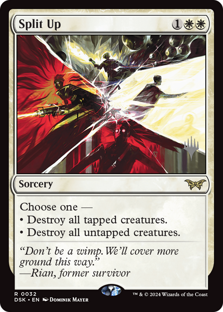 Split Up (PPDSK-032) [Duskmourn: House of Horror Promos] Foil MTG Single Wizards of the Coast