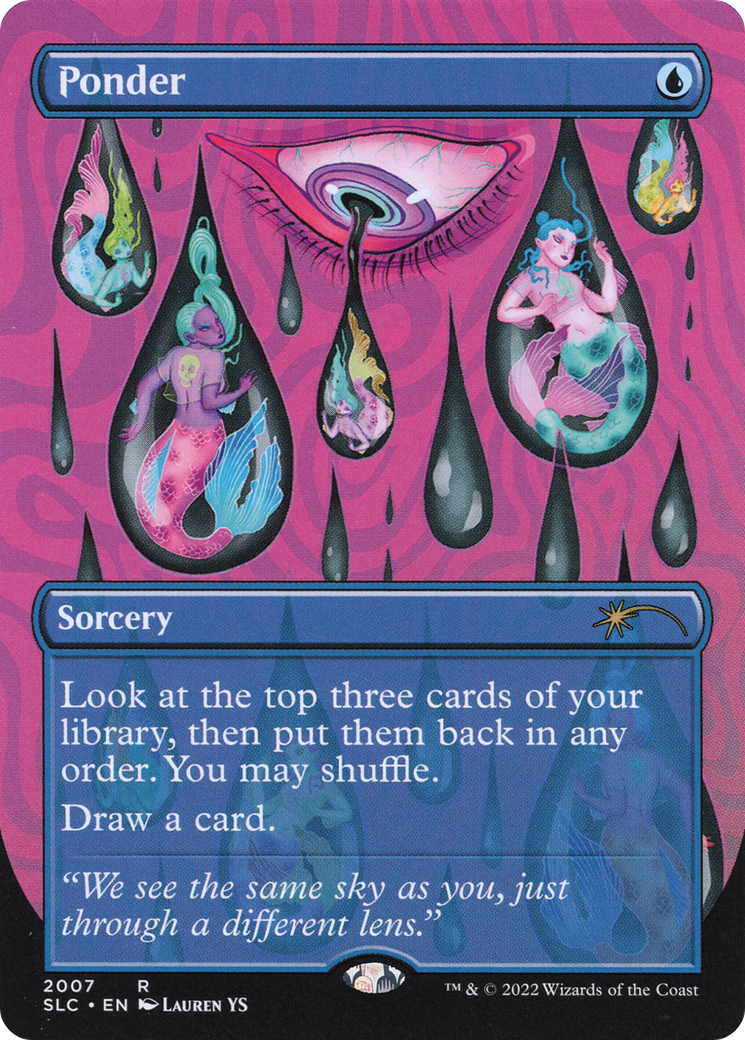 Ponder (SLC-2007) [Secret Lair] Countdown Kit (Borderless) MTG Single Wizards of the Coast
