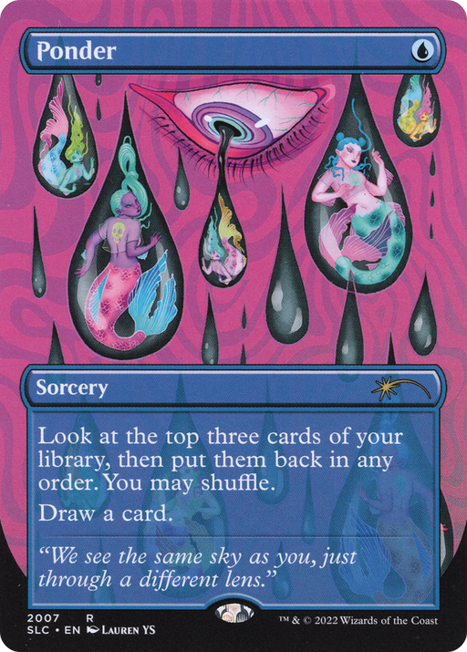 Ponder (SLC-2007) [Secret Lair] Countdown Kit (Borderless) MTG Single Wizards of the Coast