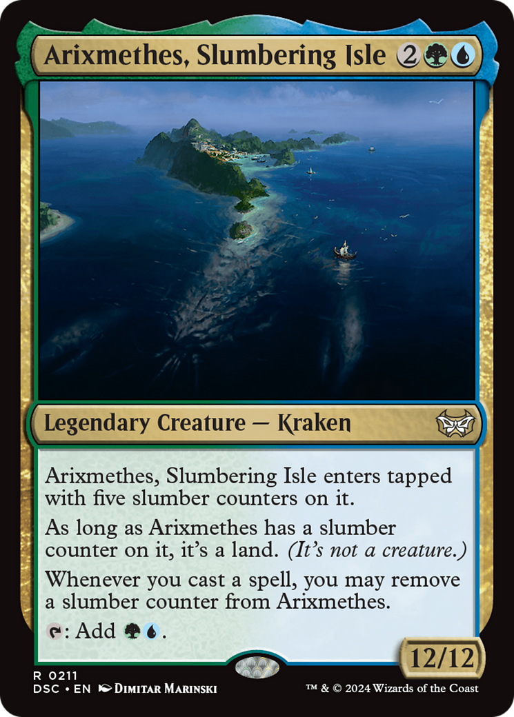 Arixmethes, Slumbering Isle (DSC-211) [Duskmourn: House of Horror Commander] MTG Single Wizards of the Coast