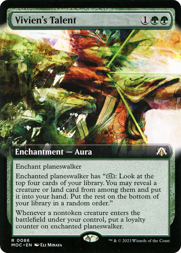 Vivien's Talent (MOC-086) [March of the Machine Commander] (Extended Art) Foil MTG Single Wizards of the Coast