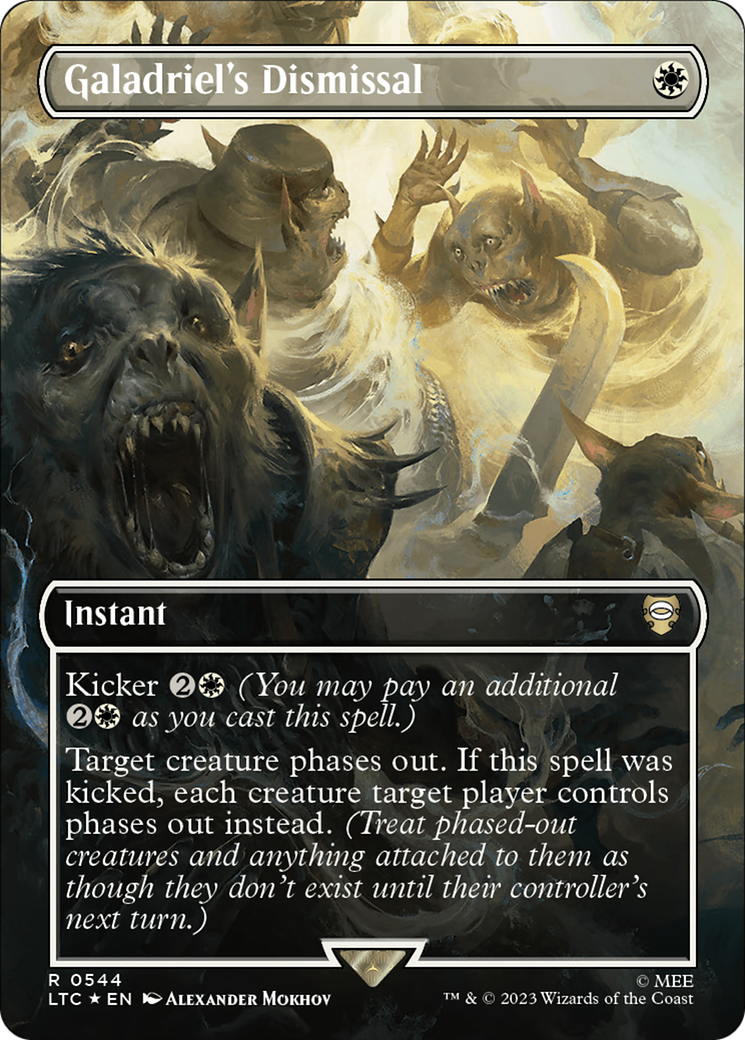 Galadriel's Dismissal (Surge Foil) (LTC-544) [Tales of Middle-earth Commander] (Borderless) Foil MTG Single Wizards of the Coast