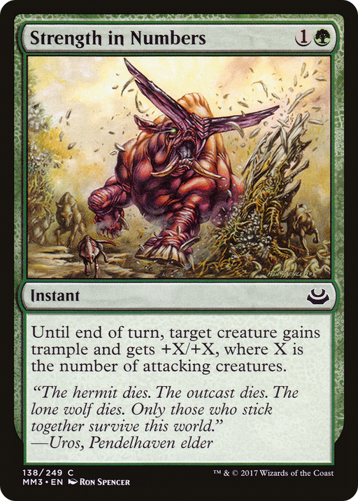 Strength in Numbers (MM3-138) [Modern Masters 2017] Foil MTG Single Modern Masters 2017
