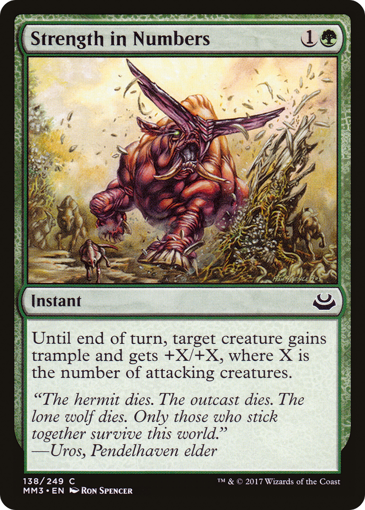 Strength in Numbers (MM3-138) [Modern Masters 2017] MTG Single Modern Masters 2017
