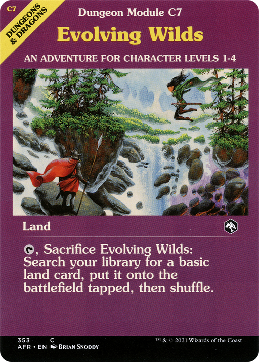 Evolving Wilds (AFR-353) [Adventures in the Forgotten Realms] (Showcase) Foil MTG Single Wizards of the Coast