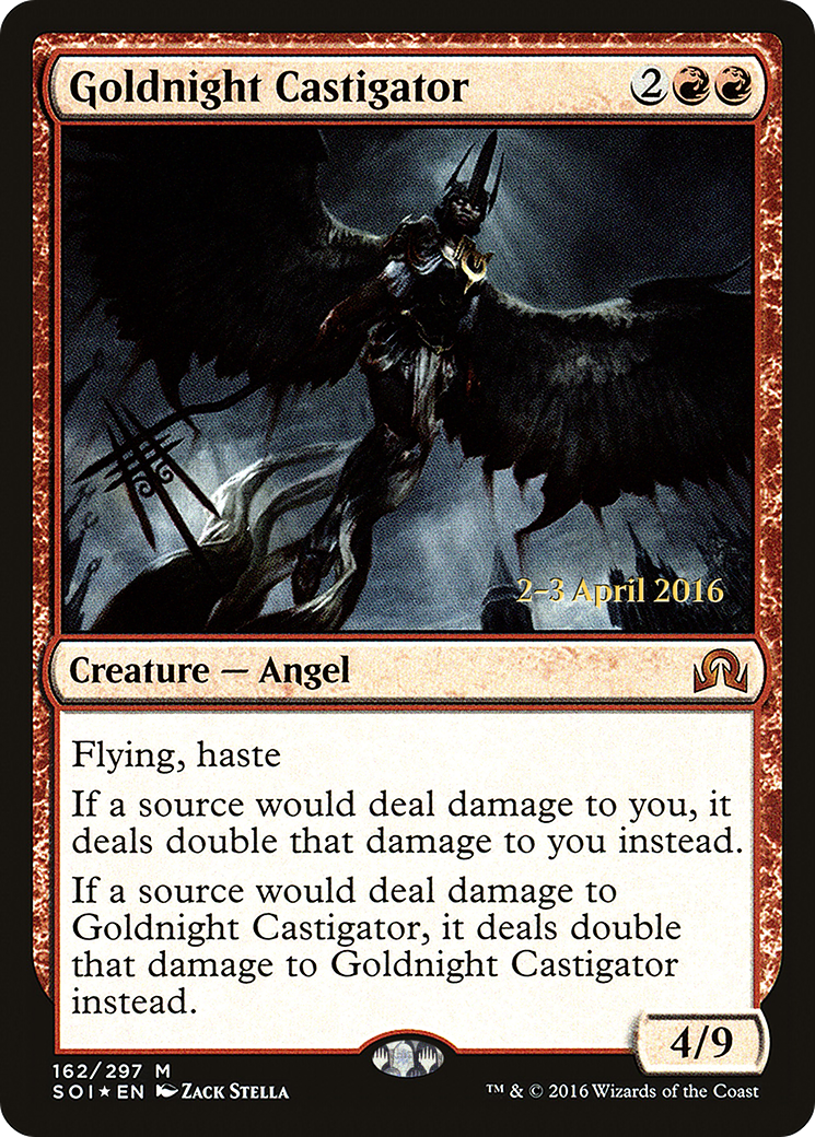 Goldnight Castigator (PRE-162) [Shadows over Innistrad Promos] Foil MTG Single Wizards of the Coast