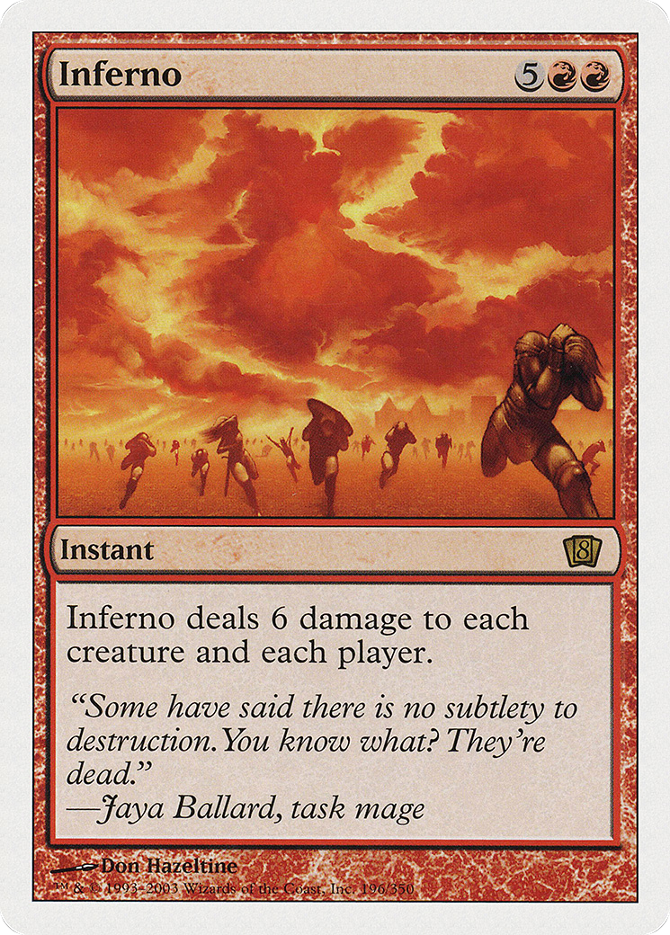 Inferno (8ED-196) [8th Edition] Foil MTG Single Wizards of the Coast